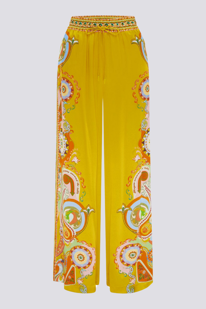 Fließender Paisley-Anzug mit Weitem Bein