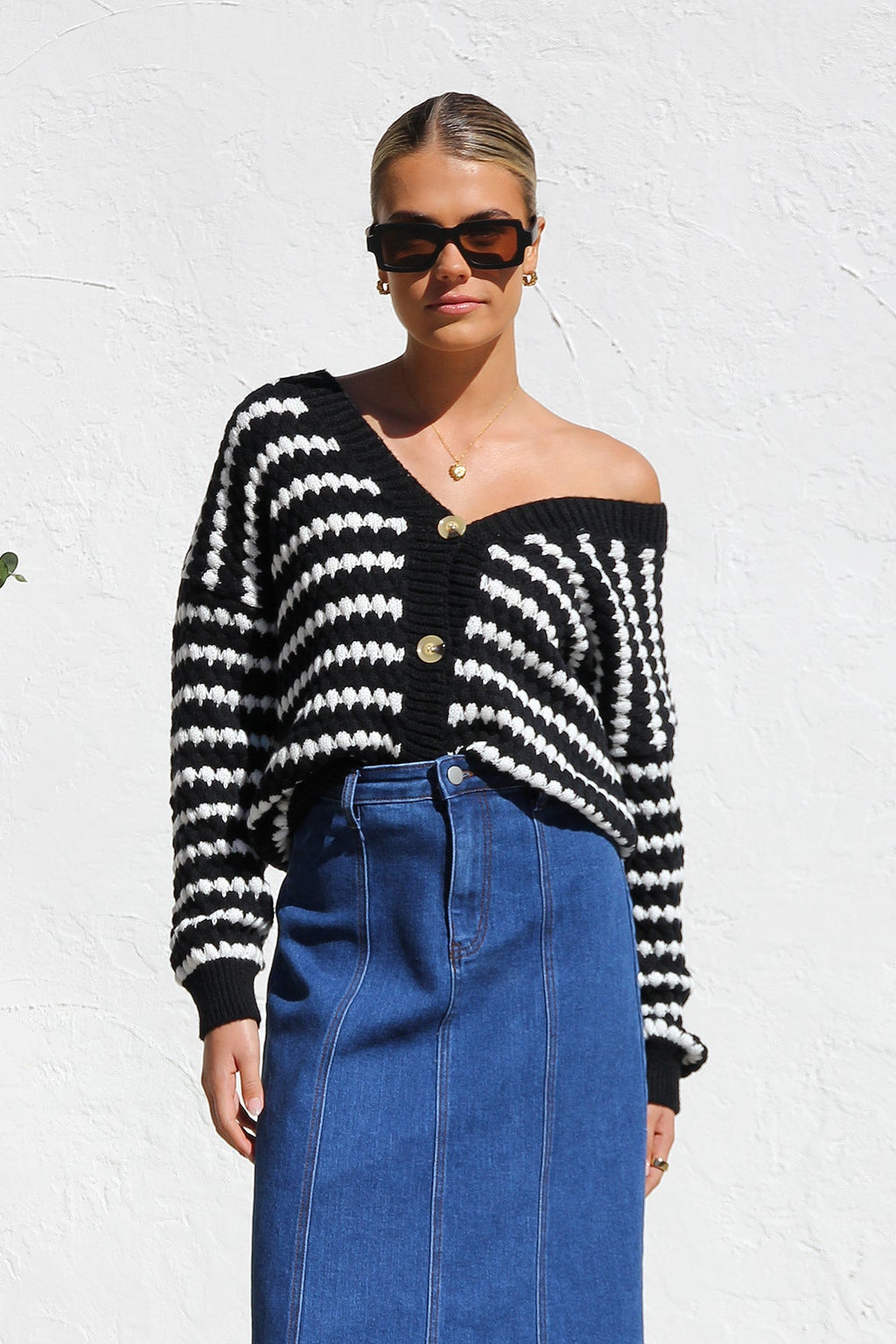 Zeitloser Denimrock in Midi-Länge