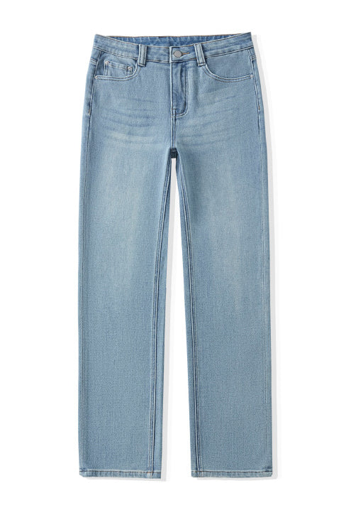 Geripptes Top mit Henley-Ausschnitt