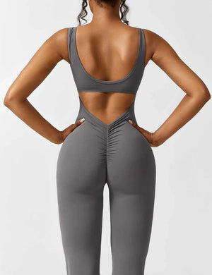 Damen Jumpsuit – Ärmellos, Offener Rücken, Schlagbein, Dehnbar-83507-92bba680-27d4-47cd-9334-48c35759be1a