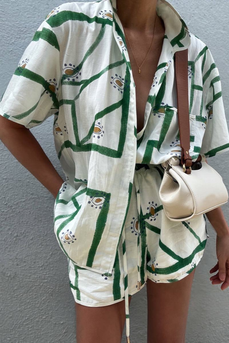 Gemusterte Loungewear Set