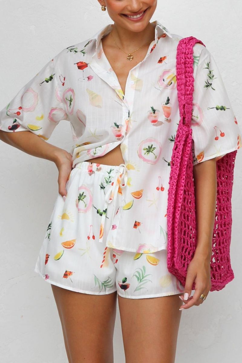 Sommerliches Pyjama-Set mit Print