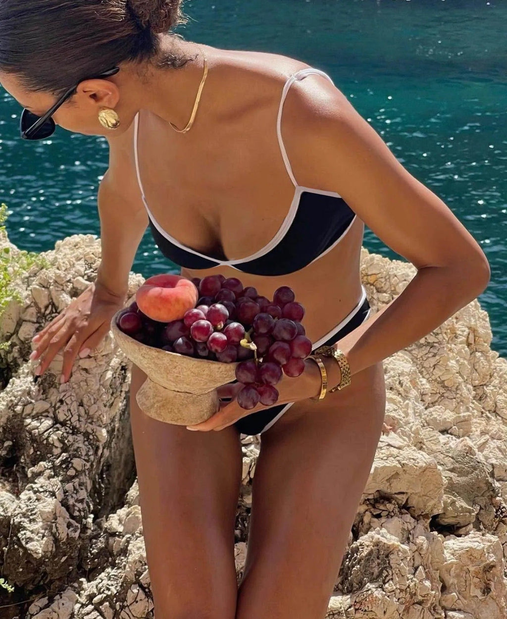 Damen Zweiteiliger Bikini – Triangel-Top, High-Cut, Kontrastbesatz-81470-9b60e230-8e08-46c0-9313-ac659ac3411e