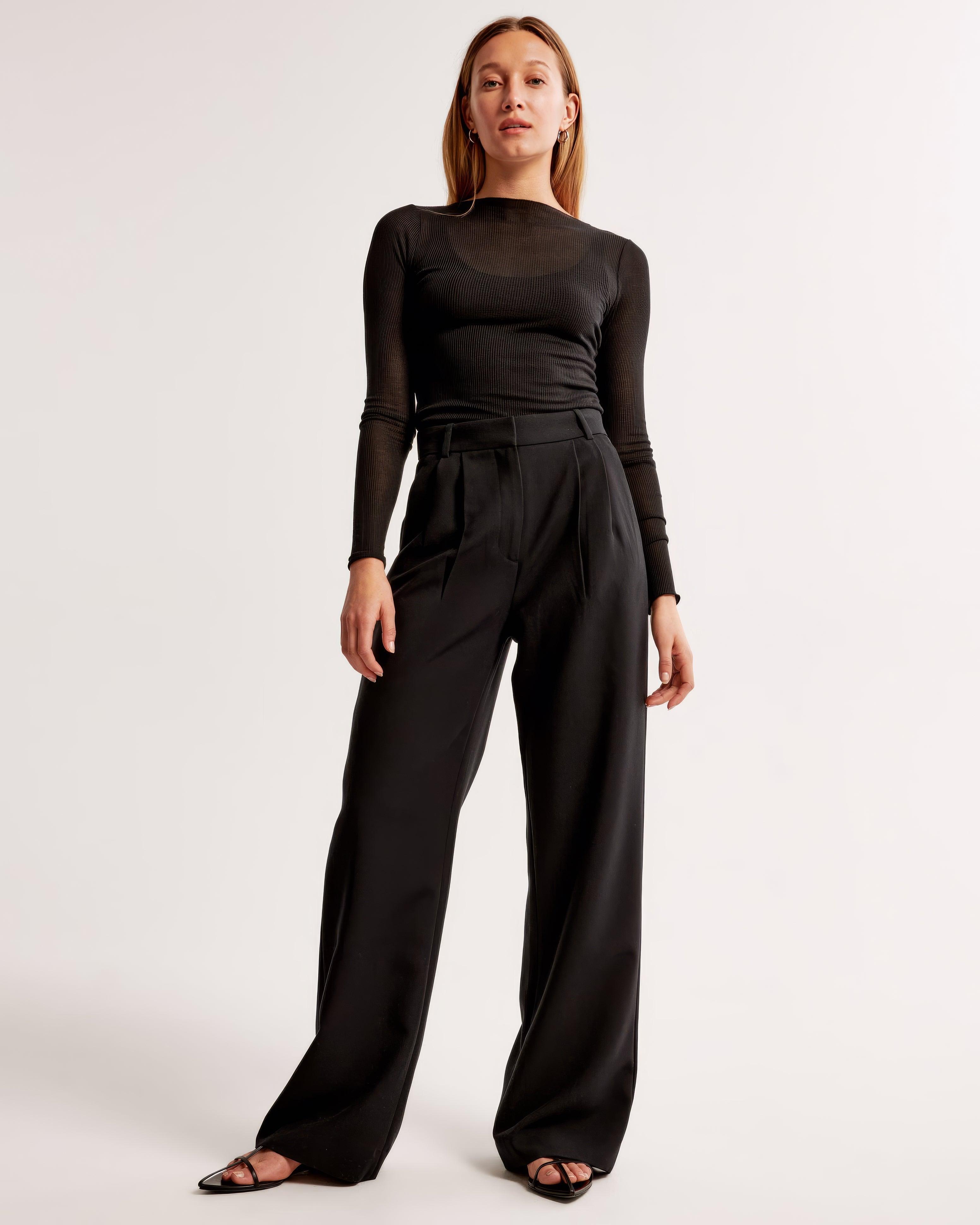 Zara | High Waist Pleated Leg Trousers with Tailored Fit - Image 6