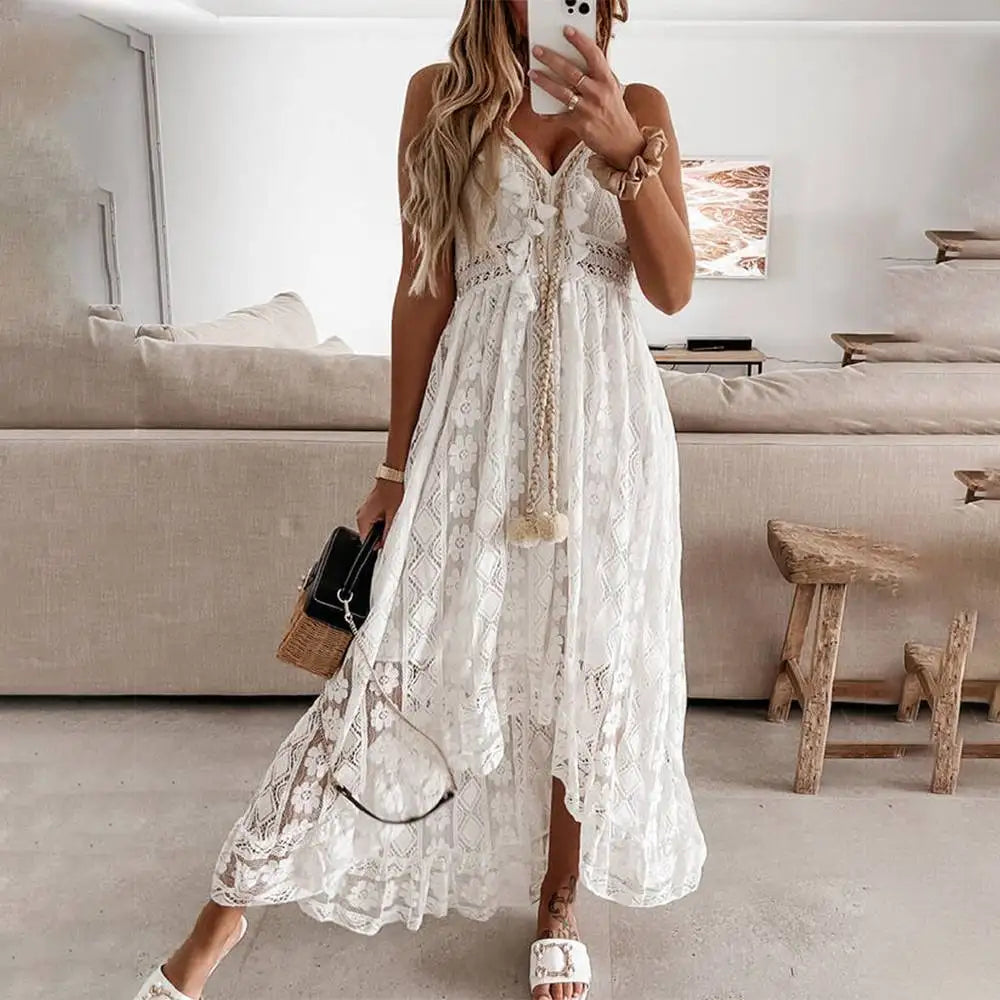 Bohemian Kleid mit Spitze & A-Linien-Schnitt