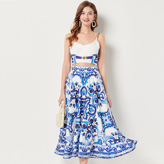 Elegantes zweiteiliges Set mit floralem Muster