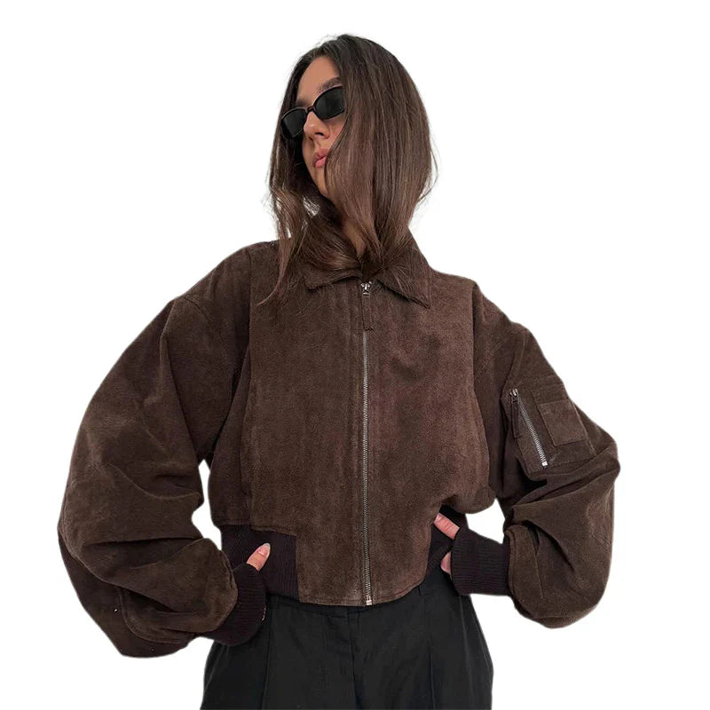 Leonie | Frauen Winter-Bomberjacke mit Reißverschluss - Elle Zürich