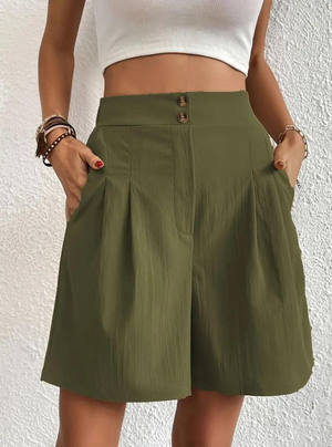 Damen Shorts – Hochtailliert, Bundfalten, mit Taschen-82558-a1c6c5da-7937-4ad2-9d8a-16448fa8fe16