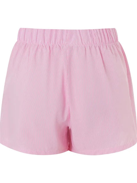 Damen Shorts – Gestreift, Baumwolle, Elastischer Bund, Klassischer Stil-81738-a27bee70-897b-4a62-ac46-aeb4e540feae