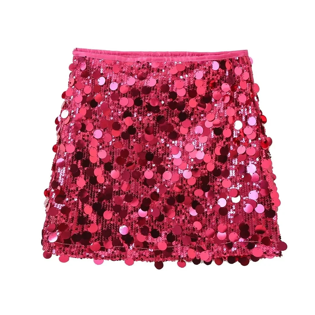 Glitzernder Minirock mit Pailletten-Design