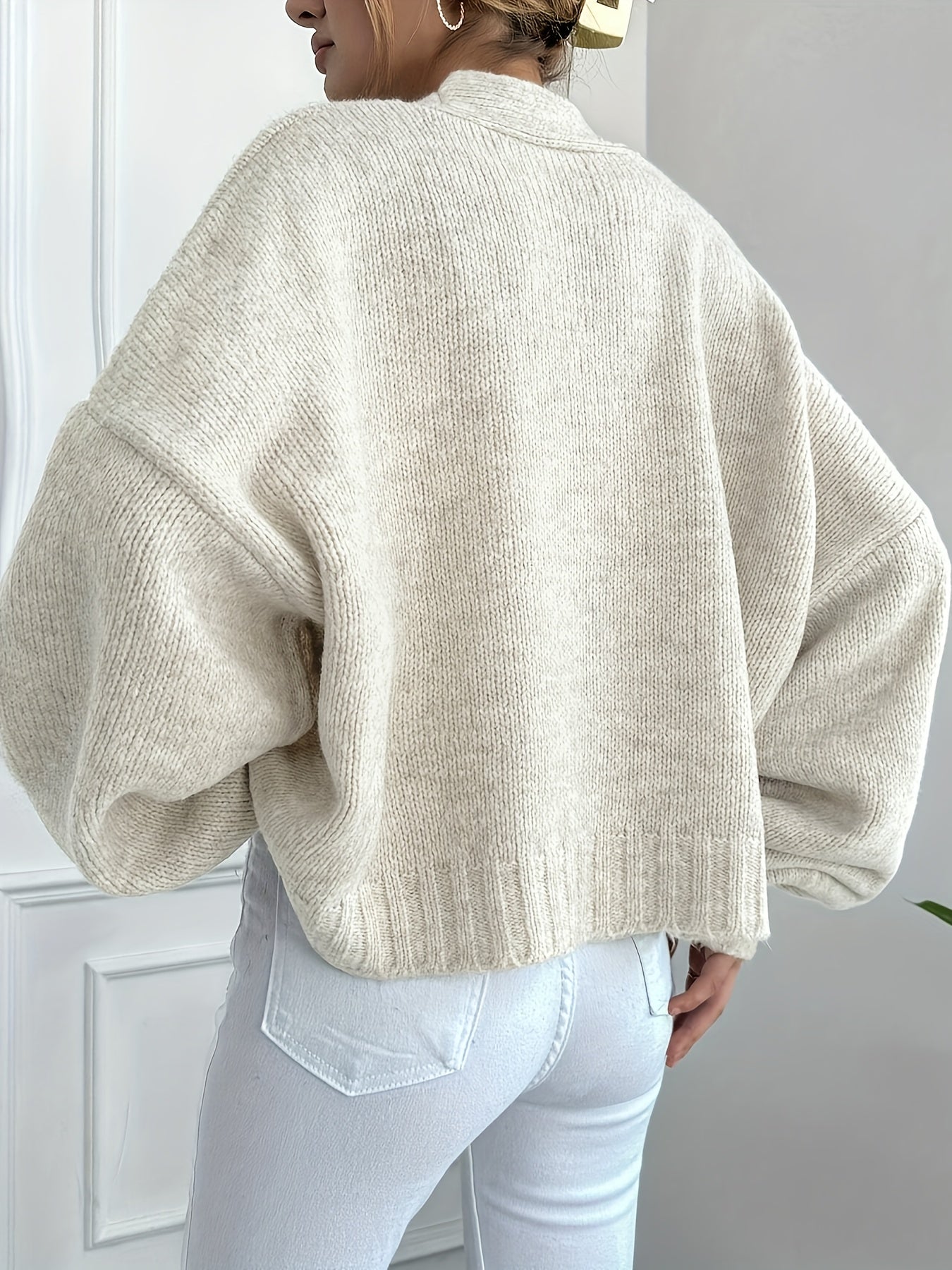 Damen Strickjacke – Klassisch, Knopfleiste, Langarm-74563-aff03b2a-1f91-431a-83fa-e6093f2e8484