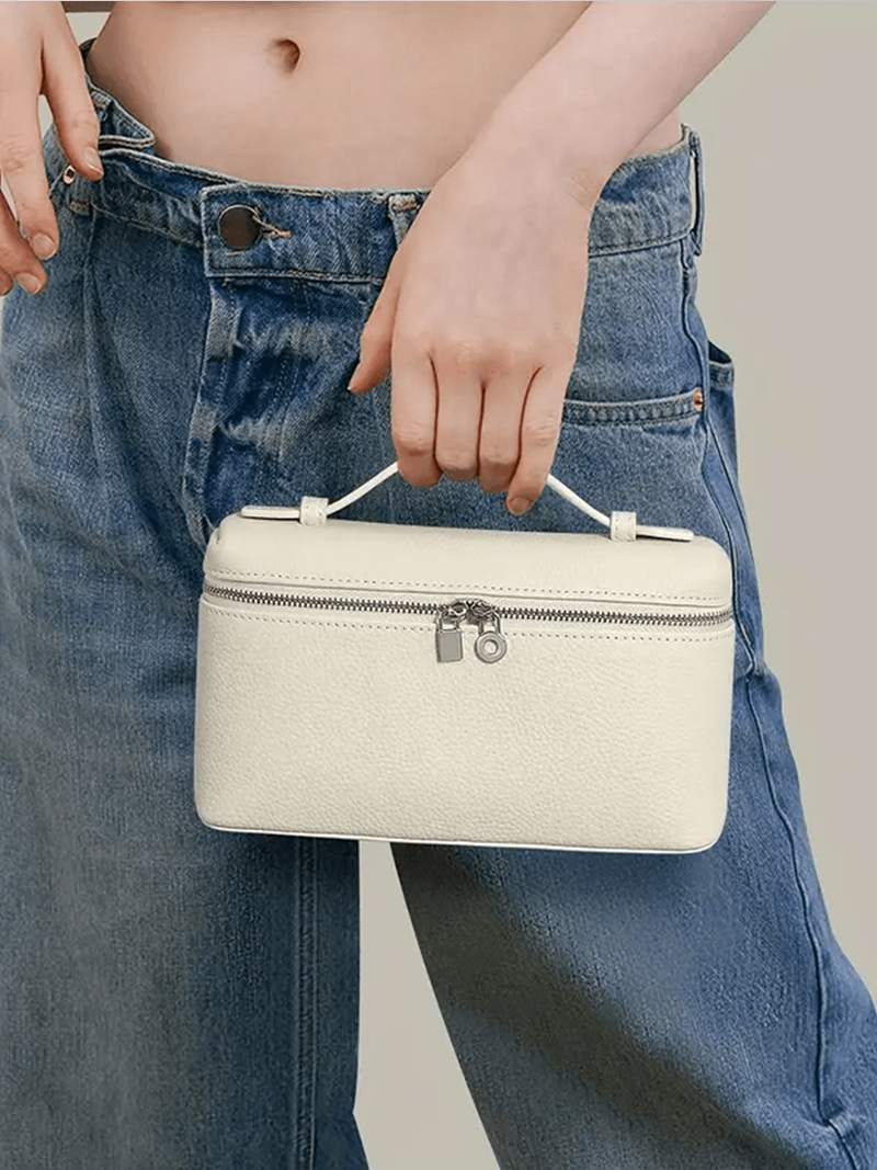 Strukturierte Handtasche mit Top-Griff