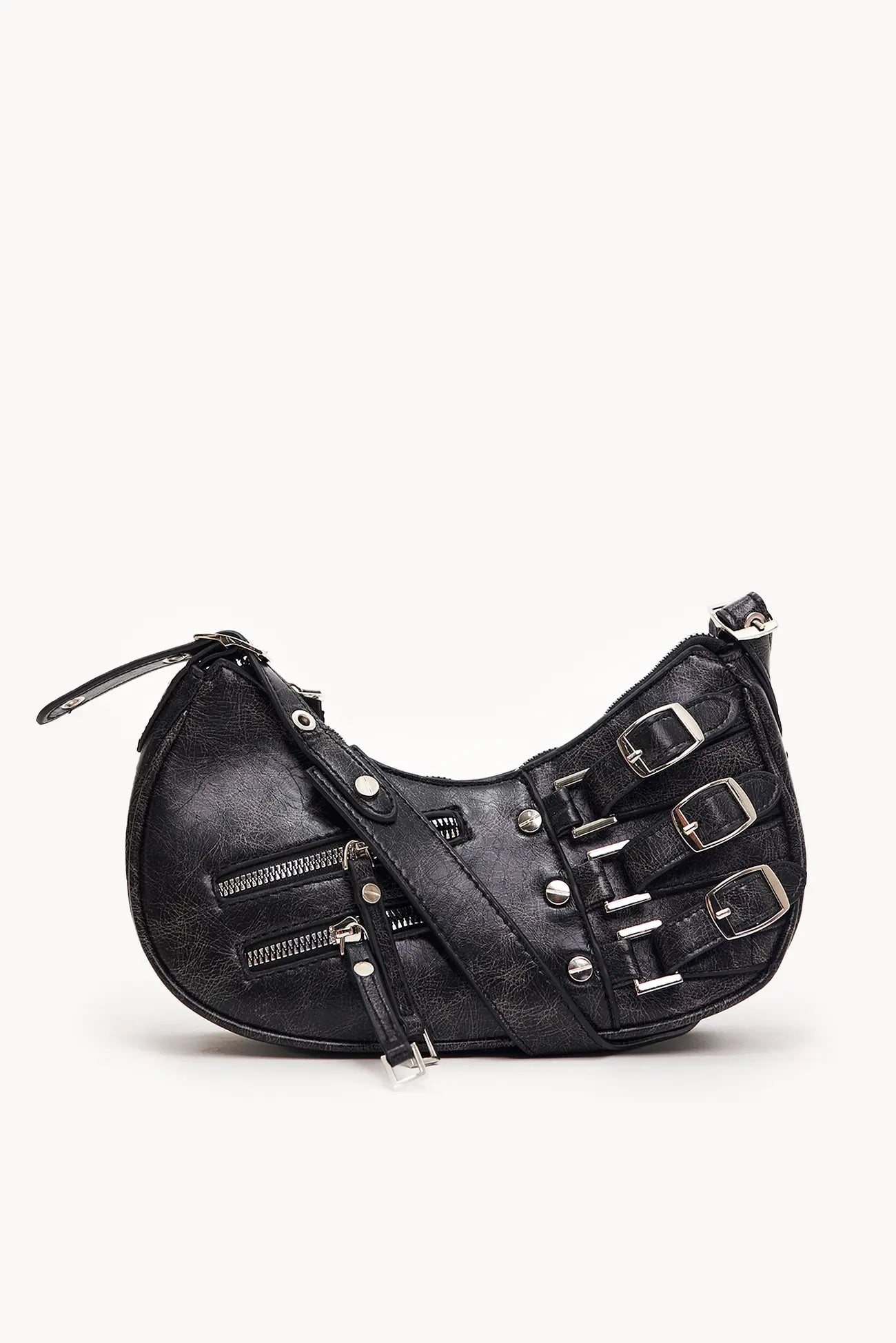 Statement Handtasche mit Schnallen Details