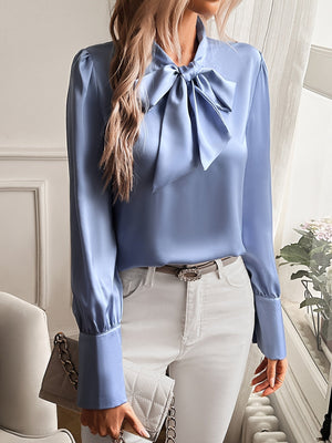 Elegante Bluse mit Schleifendetail