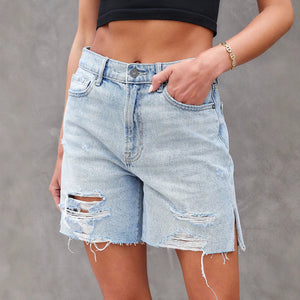 Damen Jeansshorts – Distressed Design, Moderne Passform, Seitenschlitze-83378-ba7d56dd-1372-44fd-b562-c45fa8b0de7f