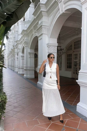 Elegantes Ensemble: Rock & Top Kombination