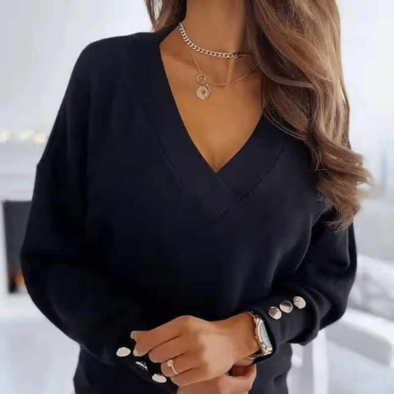 Chic Oversized Top mit V-Ausschnitt