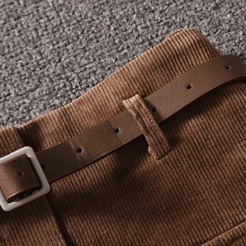 Modische A-Linie Rock mit Gürtel