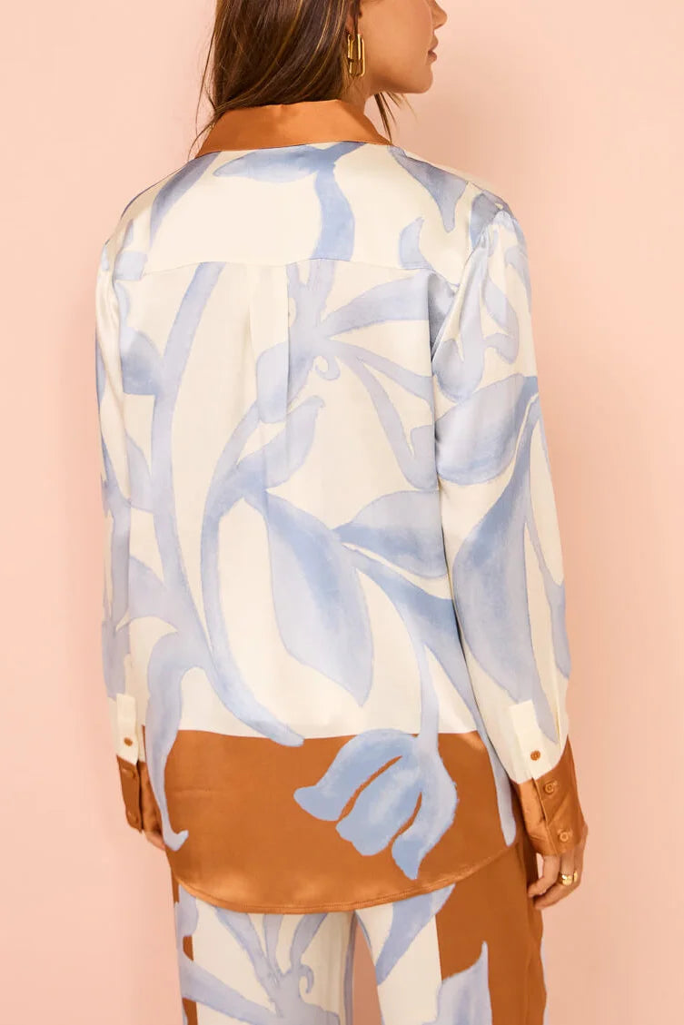 Luxuriöses Pyjama-Set mit floralem Muster