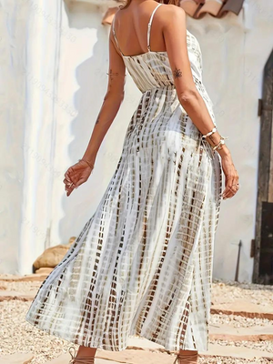 Fließendes Maxikleid mit Wickeldesign