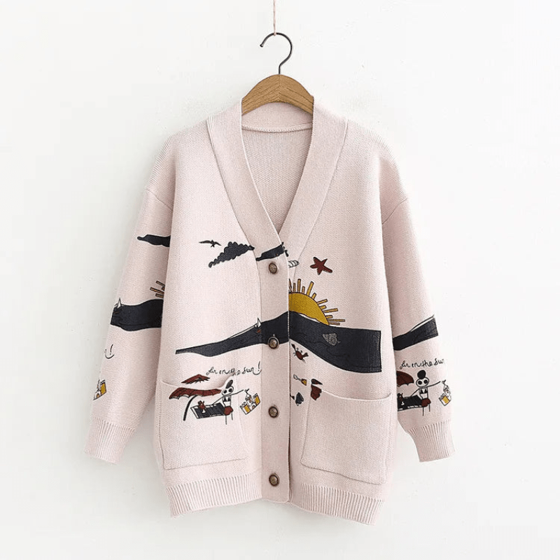 Verspielter Oversized Cardigan
