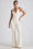 Gerippter Halter Neck Jumpsuit – Ausgestelltes Bein