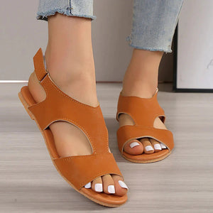 Minimalistische Sandalen mit T-Riemen Design