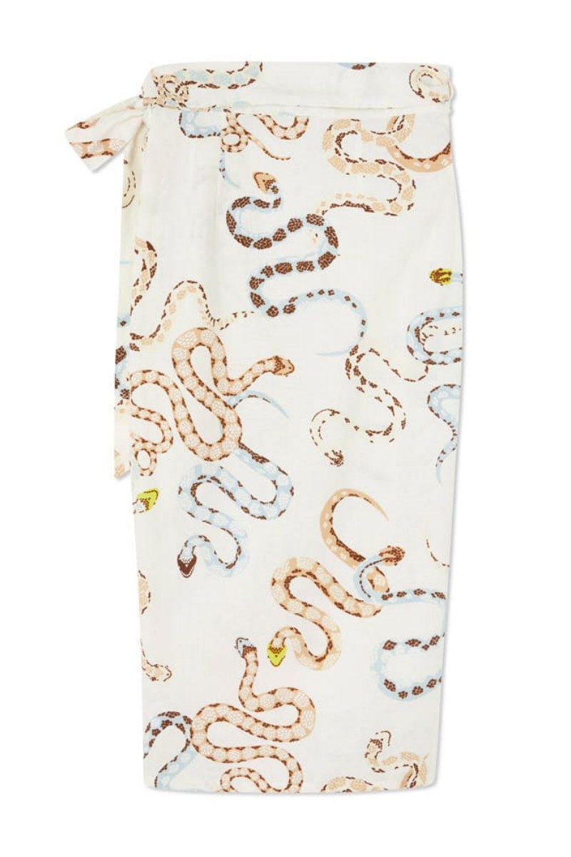 Schlangenmuster Ensemble mit Wickelrock