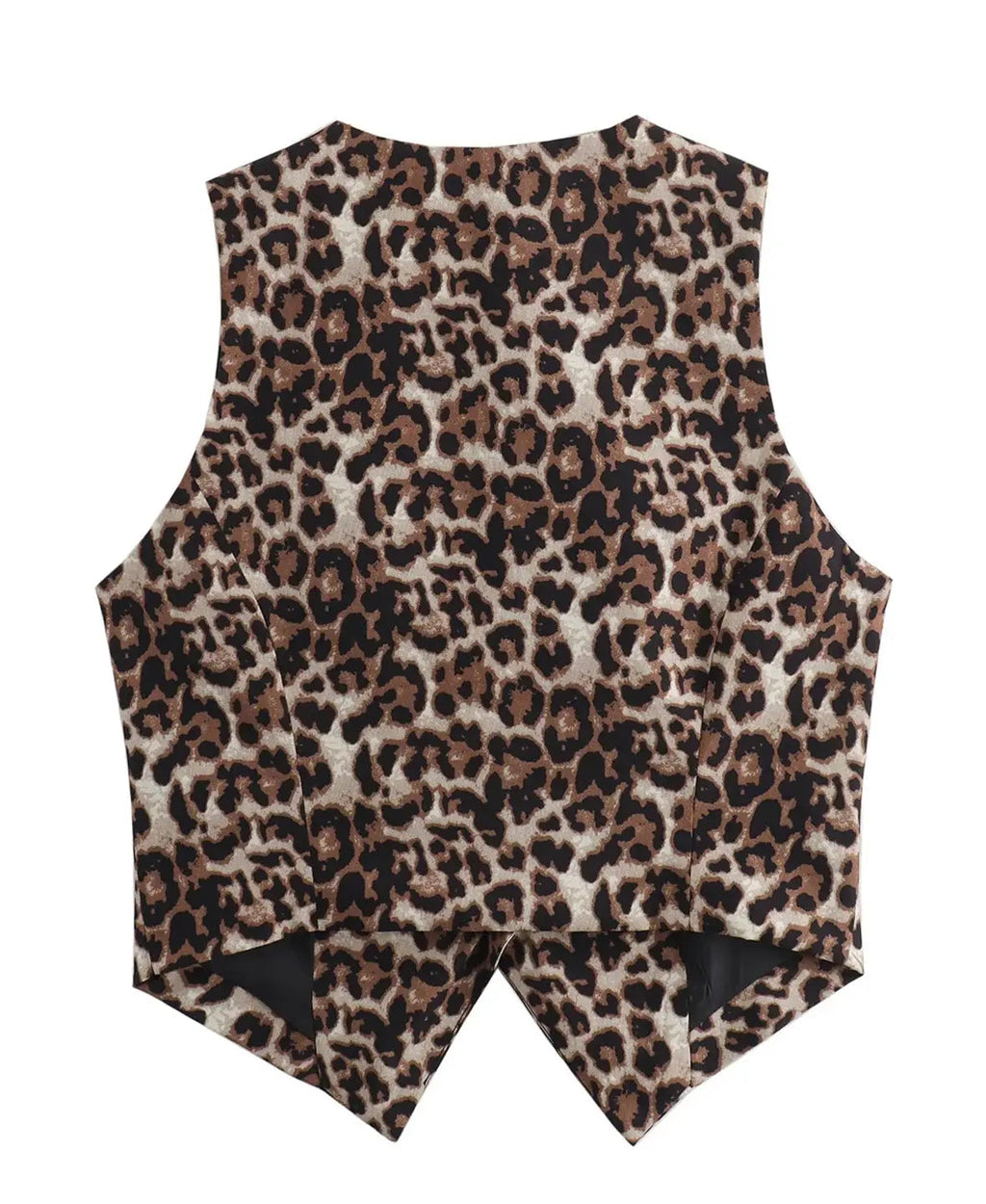 Taillenbetonte Weste mit Animal-Print