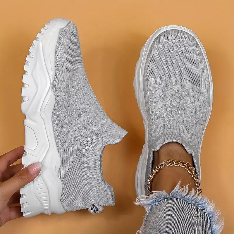 Atmungsaktive Slip-On Strick Sneaker