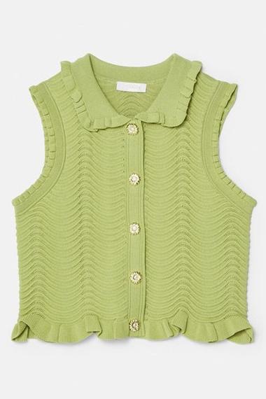 Retro-Chic Strick Set mit Rüschen