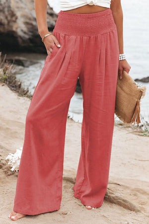 Weitgeschnittene Hose mit hohem Bund