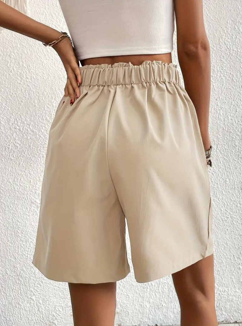 Damen Shorts – Hochtailliert, Bundfalten, mit Taschen-82558-f24529cf-7eb6-45a0-a1d8-d847d43c149e