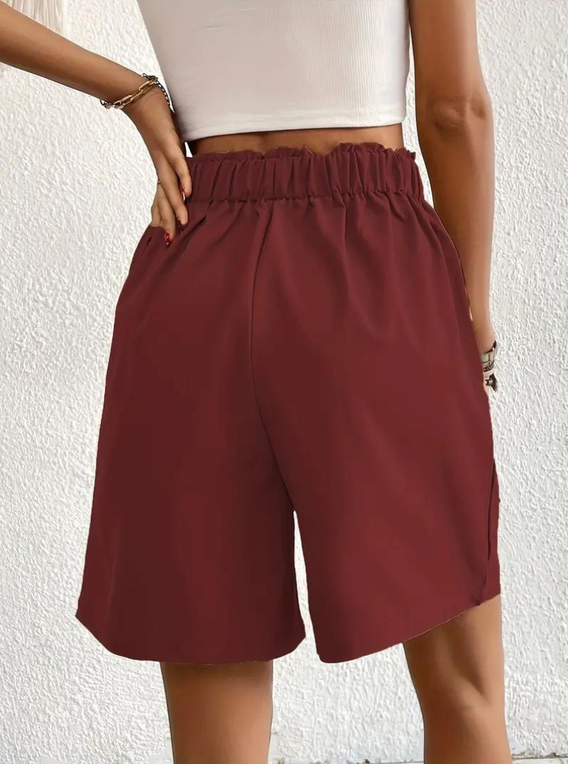 Damen Shorts – Hochtailliert, Bundfalten, mit Taschen-82558-f3208b69-f2e8-4656-a01b-409a577b9575