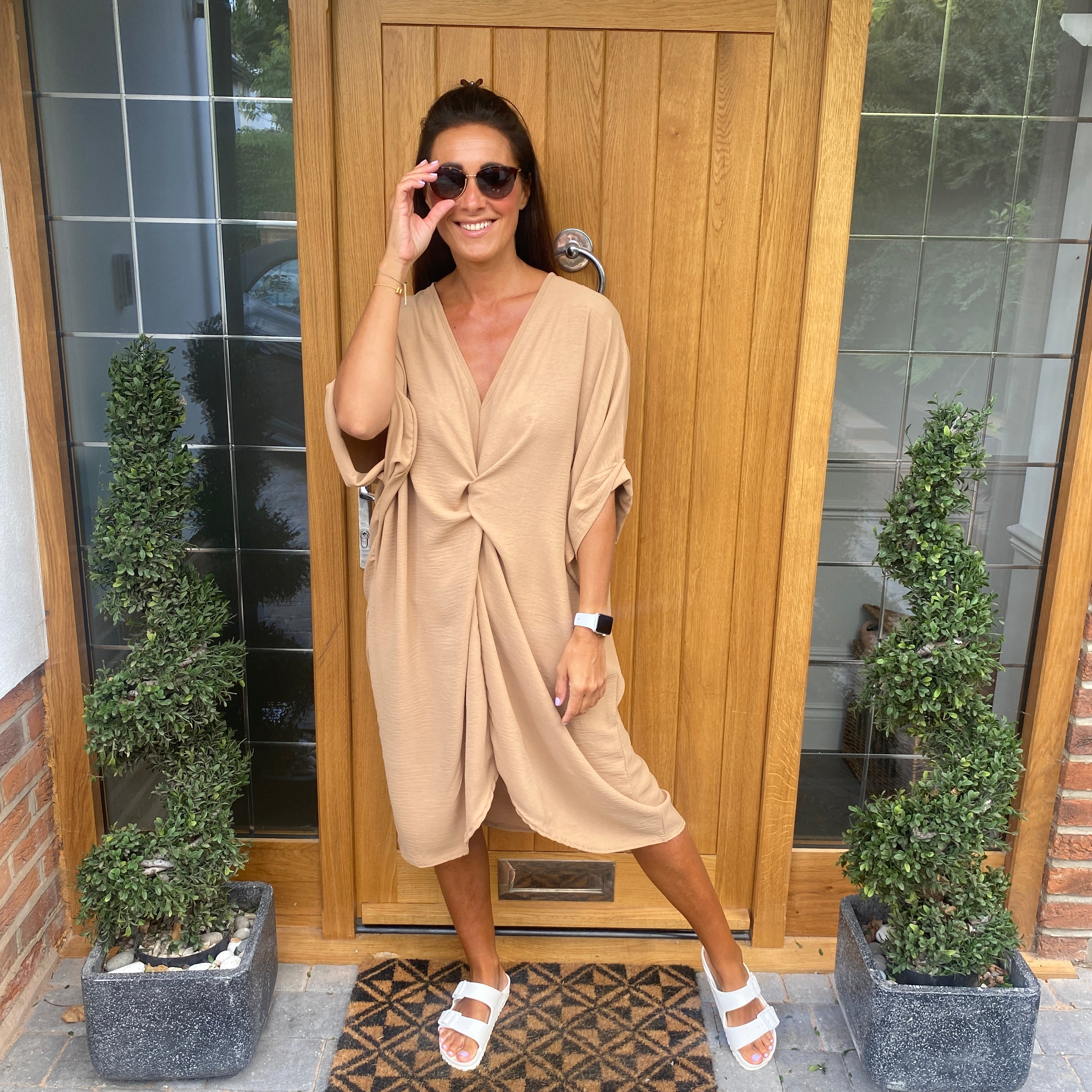 Tiffany Maxi Knot Dress - Blush Boutique Essex