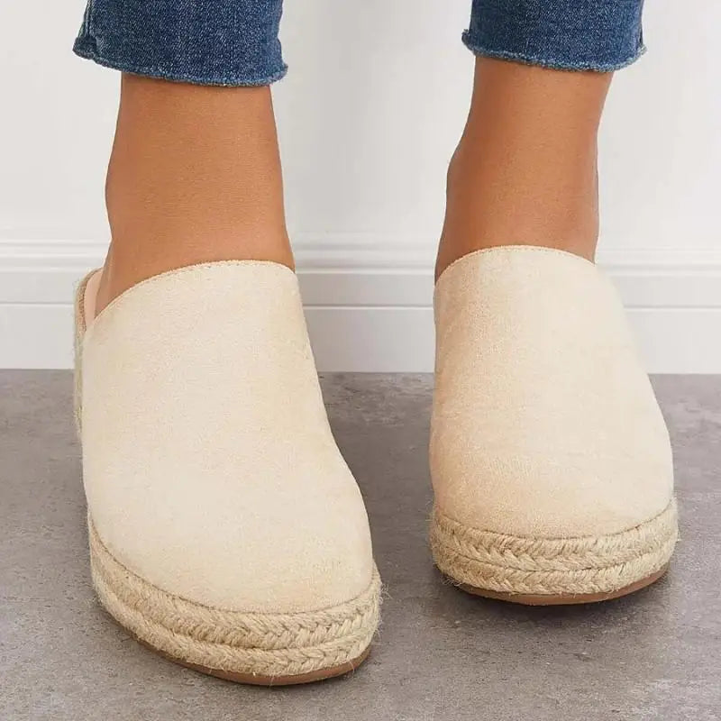 Damen Schuhe – Wildleder Keil-Espadrille, Slip-On Design, Sommer Stil-83367-fa2533b1-2d87-4a89-a393-a0e1cb6ab091