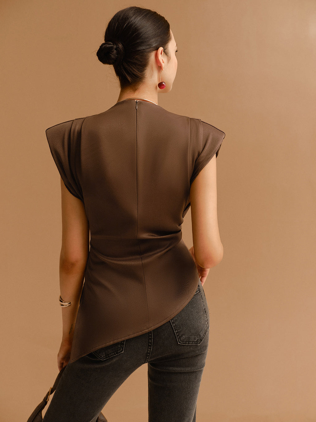 Sage | Elegant & Asymmetrical Top with Sculptural Details - Image 6