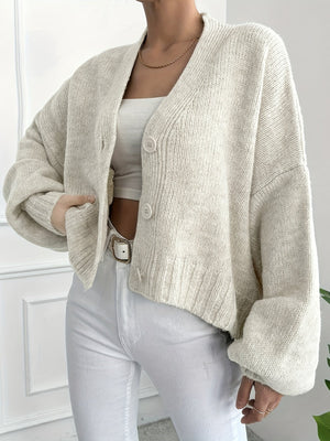 Damen Strickjacke – Klassisch, Knopfleiste, Langarm-74563-ffb49ea9-1127-4145-9a1f-32cc0a6d2f2d